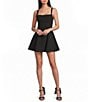 Dear Moon Square Neck Lace Tie Back Dress - Image 1