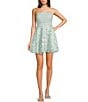 Dear Moon Strapless Glitter Mesh 3D Butterfly Applique Lace Up Back Dress, Color:Sage - Image 1