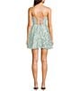 Dear Moon Strapless Glitter Mesh 3D Butterfly Applique Lace Up Back Dress, Color:Sage - Image 2