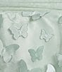 Dear Moon Strapless Glitter Mesh 3D Butterfly Applique Lace Up Back Dress, Color:Sage - Image 4