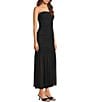 Dear Moon Strapless Shirred Mesh Maxi Dress - Image 3