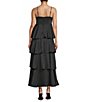 Dear Moon Twist Front Tiered Midi Dress, Color:Black - Image 2