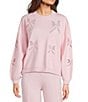 Dee Elly All Over Bows Long Sleeve Sweater, Color:Pink - Image 1