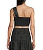Dee Elly Big Bow One Shoulder Coordinating Top, Color:Black - Image 2