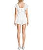 Dee Elly Flutter Short Sleeve Romper, Color:White - Image 2