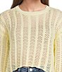 Dee Elly Knit Open Knit Oversized Crochet Long Sleeve Boxy Sweater - Image 4