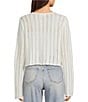 Dee Elly Knit Tie Front Long Sleeve Cardigan, Color:Ivory - Image 2