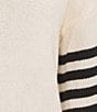 Dee Elly Long Sleeve Stripe Sweater, Color:Ivory - Image 4