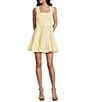 Dee Elly Square Neck Sleeveless Bow Fit & Flare Dress - Image 4