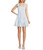 Dee Elly Square Neck Sleeveless Bow Fit & Flare Dress - Image 4