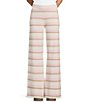 Dee Elly Stripe Wide Leg Coordinating Pants, Color:Brown Stripe - Image 1