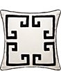 Dee Ocleppo Greek Key Embroidered Square Decorative Throw Pillow - Image 1