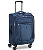 Color:Navy - Image 4 - Velocity Softside Carry-On Spinner Suitcase