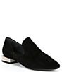 Color:Black - Image 1 - Catalina Suede Slip-On Loafers