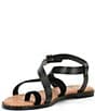 Color:Black - Image 4 - Eva Leather Toe Loop Flat Sandals