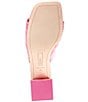 Color:Fuchsia - Image 6 - Fae Stretch Raffia Block Heel Slide Sandals