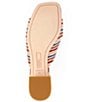 Color:Multi Stripe - Image 6 - Georgie Knotted Square Toe Stripe Fabric Slide Sandals