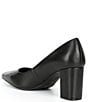 Color:Black - Image 3 - Remi Pointed Toe Block Heel Pumps