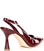 Deltan Sage Patent Leather Slingback Pumps, Color:Tawny Port - Image 2