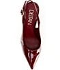 Deltan Sage Patent Leather Slingback Pumps, Color:Tawny Port - Image 5