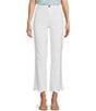 Color:Optic White - Image 1 - #double;Ab#double;Solution® High Rise Tulip Fray Hem Barely Boot Leg Crop Jeans