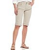 Color:Flax - Image 1 - #double;Ab#double;solution® Mid Rise Cuffed Bermuda Shorts
