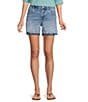 Democracy #double;Ab#double; solution Embroidery High Rise Release Hem Shorts - Image 1