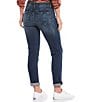 Color:Blue - Image 2 - #double;Ab#double;solution® Mid Rise Straight Leg Cuffed Hem Girlfriend Jeans