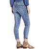 Color:Light Blue - Image 2 - #double;Ab#double;solution® Crop Roll Cuff Skimmer Skinny Leg Stretch Denim Jeans