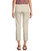 Color:Blanched Almond - Image 2 - #double;Ab#double;solution® Embroidered Slim Straight Leg High Rise Cropped Jeans