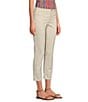 Color:Blanched Almond - Image 3 - #double;Ab#double;solution® Embroidered Slim Straight Leg High Rise Cropped Jeans