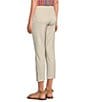 Color:Blanched Almond - Image 4 - #double;Ab#double;solution® Embroidered Slim Straight Leg High Rise Cropped Jeans
