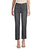 Democracy #double;Ab#double;solution® High Rise Faux Front Lip Seam Ankle Pants, Color:Grey - Image 1