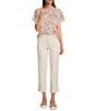 Democracy #double;Ab#double;solution® High-Rise Kick Flare Leg Cropped Pants, Color:Ecru - Image 3