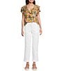 Democracy #double;Ab#double;solution® High Rise Roll Cuff Utility Pants, Color:Optic White - Image 3