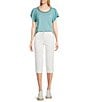 Democracy #double;Ab#double;solution® Stretch Straight Leg Skimmer Fray Hem Jeans, Color:Optic White - Image 3