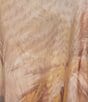 Democracy Knit Palm Tree Scoop Neck Short Flutter Sleeve Bubble Hem Top - Image 4