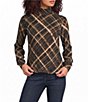 Democracy Knit Plaid Turtle Neck Long Sleeve Top - Image 1