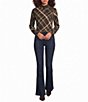 Democracy Knit Plaid Turtle Neck Long Sleeve Top - Image 3