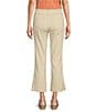 Democracy Petite Size #double;Ab#double;solution High-Rise Kick Flare Leg Side Slit Hem Cropped Jeans, Color:Ecru - Image 2