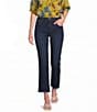 Democracy Petite Size #double;Ab#double;solution® High Rise Scalloped Flared Fray Hem Jean - Image 1