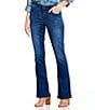 Color:Blue - Image 1 - Petite Size #double;Ab#double;solution® Itty Bitty Mid Rise Bootcut Flare Leg Jeans