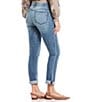 Color:Blue - Image 2 - Petite Size #double;Ab#double;solution® Rolled Hem Mid Rise Cropped Girlfriend Jeans