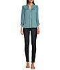 Color:Indigo - Image 3 - Petite Size #double;Ab#double;solution® Skinny Leg Mid Rise Jeggings