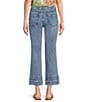 Democracy Petite Size #double;Ab#double;solution® Stretch Kick Flare Double Layer Fray Hem Crop Jeans - Image 2
