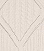 Democracy Petite Size Cable Knit Argyle Mock Neck Long Sleeve Sweater - Image 3