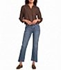 Democracy Petite Size Denim Step Hem Seam Cropped Jeans - Image 5