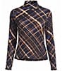 Democracy Petite Size Knit Plaid Turtle Neck Long Sleeve Top - Image 5