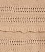 Democracy Petite Size Mixed Stitch Scalloped Round Neck 3/4 Bell Sleeve Scalloped Tier Sweater - Image 4