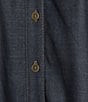 Democracy Petite Size Ruffle Collar Long Sleeve French Cuff Bubble Hem Button Front Shirt - Image 4
